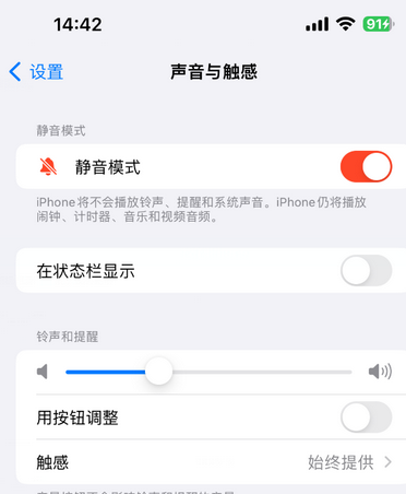 共和苹果15Pro维修网点分享iPhone15Pro系列机型中隐藏静音图标 