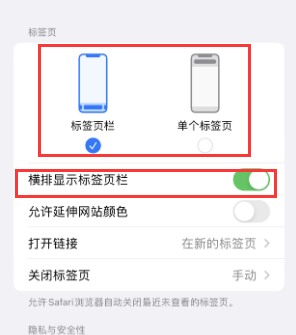 共和iPhone授权维修分享Safari浏览器如何切换标签栏位置 